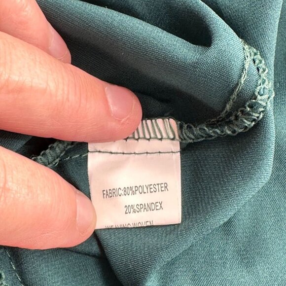 Emerald Green Kimono Cardigan Robe Lace Trim Open Front Lightweight One Size - Picture 4 of 8